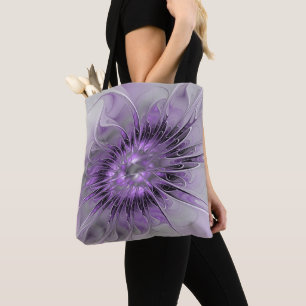 Lavender Flower Dream Modern Abstrakt Fractal Art Tygkasse