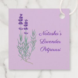 Lavender Flower Herbal-förmånskort Gåvor Etiketter