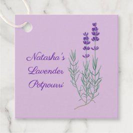 Lavender Flower Herbal-förmånskort Gåvor Etiketter