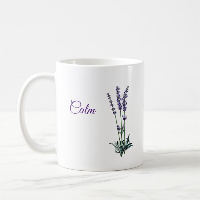 Lavender Flower Lugn Mugg (Vänster)