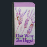 Lavender Flower och Bee Watercolor Be Lycklig Plånboksfodral För Samsung Galaxy S5<br><div class="desc">Lavender Flower och Bee Watercolor Art Card. Designad från min ursprungliga trädgårdsfoto och skrift.</div>