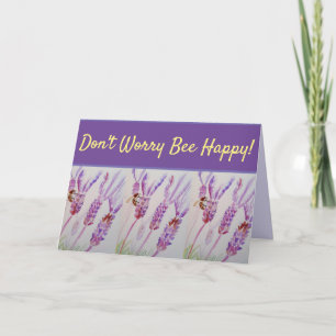 Lavender Flower, oroa inte Bee Lycklig Kort
