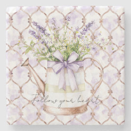 Lavender Flowers Bow Stenunderlägg