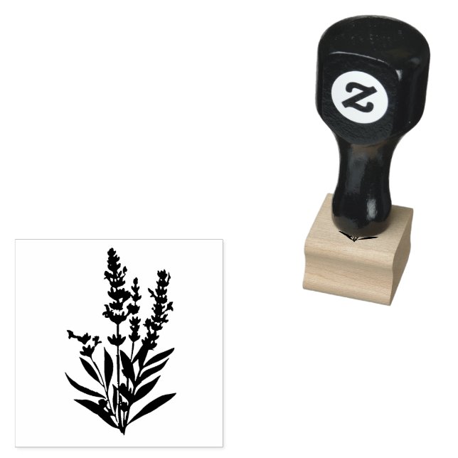 Lavender Flowers Bröllop Stämpel (Stämplad)