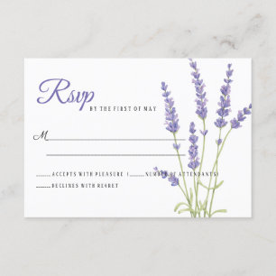 Lavender Flowers-Bröllopet OSA, med snygg Lila OSA Kort
