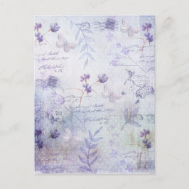 Lavender Flowers Decoupage Vykort