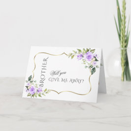 Lavender Flowers Guld kommer att du Ge mig bort Inbjudan