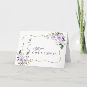 Lavender Flowers Guld kommer att du Ge mig bort Inbjudan
