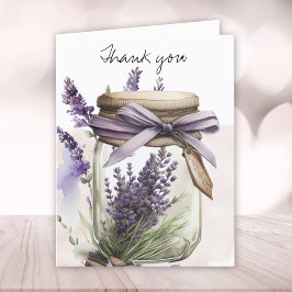 Lavender Flowers i Burk Tack Kort