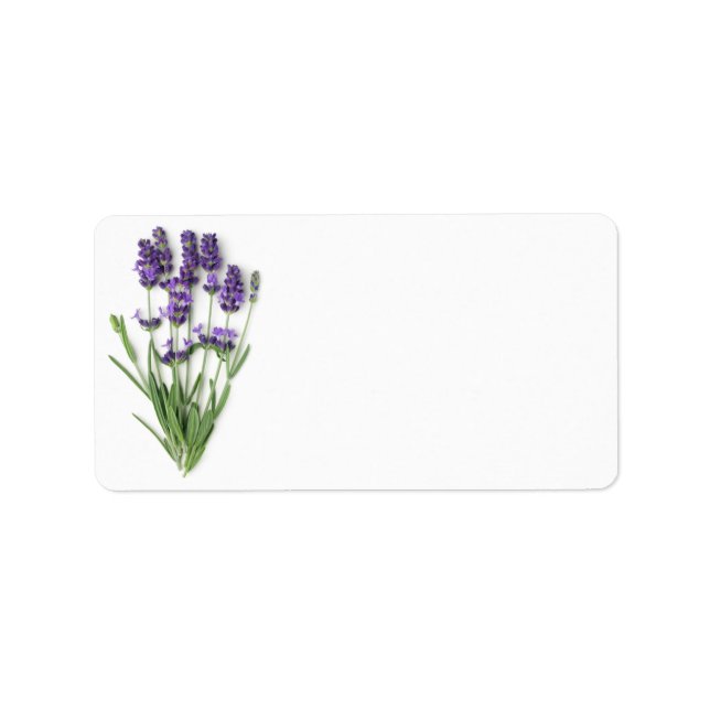 Lavender Flowers isolerat på vit bakgrund Adressetikett (Framsidan)