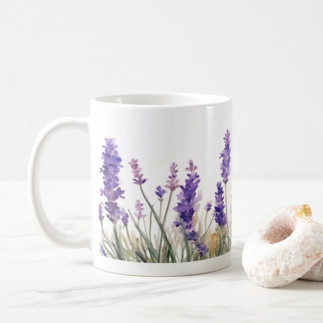 Lavender Flowers Kaffemugg (Med munk)