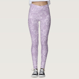 Lavender Flowers Lila Leggings