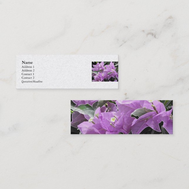Lavender Flowers Mini Visitkort (Fram/baksida)