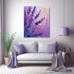 Lavender Flowers Oljemålning Canvastryck<br><div class="desc">Lavender-blommor i oljemålning stil.</div>