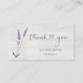 Lavender Flowers på Wood Tack Place Card Placeringskort