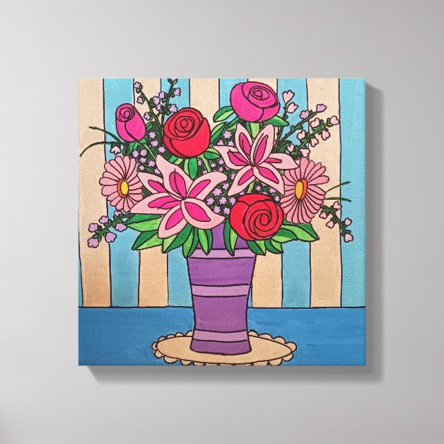 Lavender Flowers Stretched Kanvastryck (Framsida)