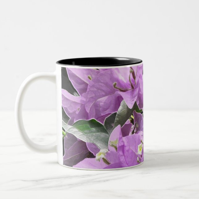 Lavender Flowers Två-Tonad Mugg (Vänster)