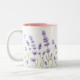 Lavender Flowers Två-Tonad Mugg