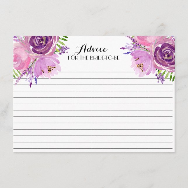 Lavender FLowers vackra Blommigt Advice-kort Rådkort (Framsida)