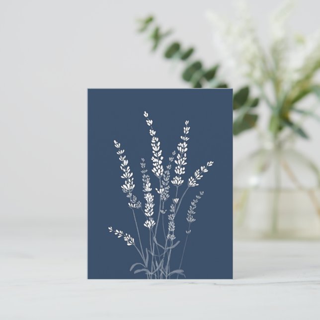 Lavender Flowers vykort (Stående Fram)