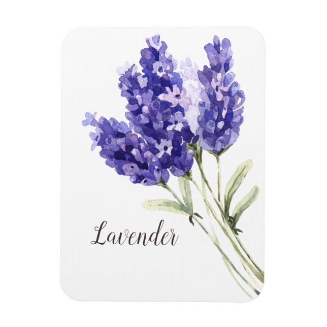 Lavender Flowers Watercolor Magnet (Vertikal)