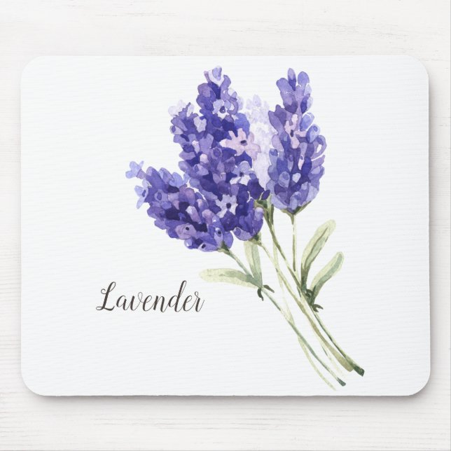 Lavender Flowers Watercolor Musmatta (Framsidan)