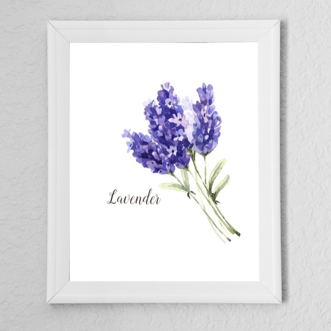 Lavender Flowers Watercolor Poster (Skapare uppladdad)