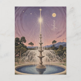 Lavender Fontän Lullaby Personlig Vykort