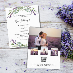Lavender fotokollage QR OSA budget bröllop