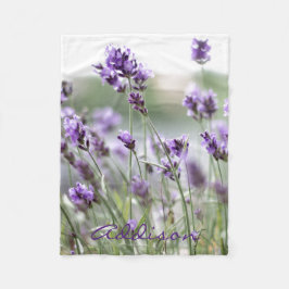Lavender fotopapper med Namn Fleecefilt