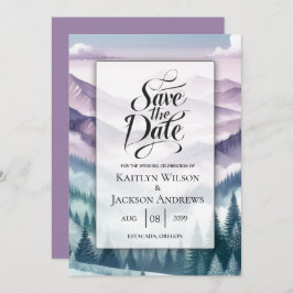 Lavender Frost i Alpine Mist Bröllop Spara Datumet