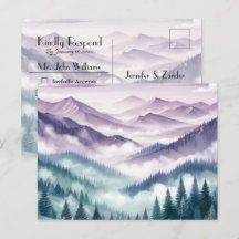 Lavender Frost in the Alpine Mist Wedding RSVP