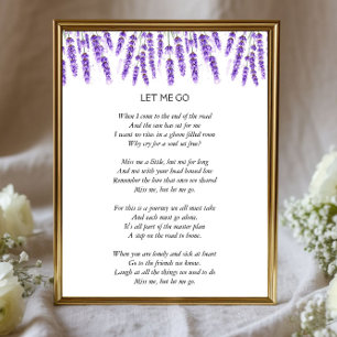 Lavender Funeral Firande of Life Dikt Sign Fototryck