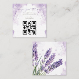 Lavender Garden Wedding QR Code Osa Tilläggskort