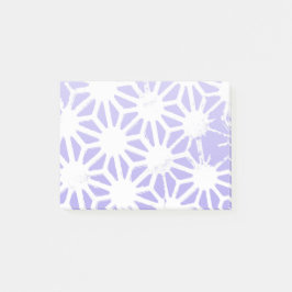 Lavender geometric mönster post-it block