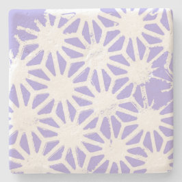 Lavender geometric mönster stenunderlägg