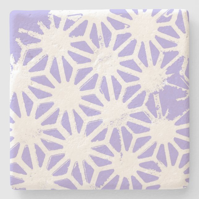 Lavender geometric mönster stenunderlägg (Framsidan)