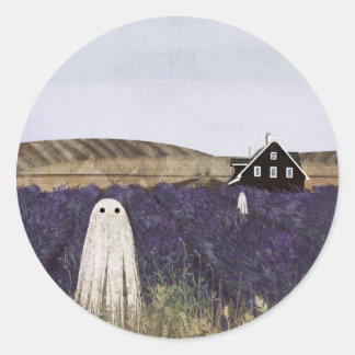 Lavender Ghost Runt Klistermärke