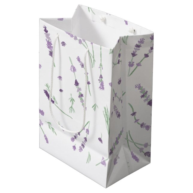 Lavender Gift Bag - medel (Framsidan Vinklad)
