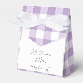 Lavender Gingham Baby Shower Tack Presentaskar