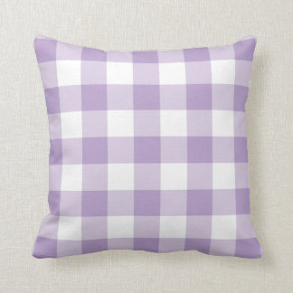 Lavender Gingham Mönster Kudde