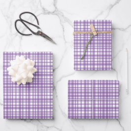 Lavender Gingham som slår in pappra lakan