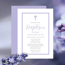 Lavender Girl Baptism med enkel Elegant