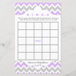 Lavender girl Bingo purse baby dusch TWO GAME SET