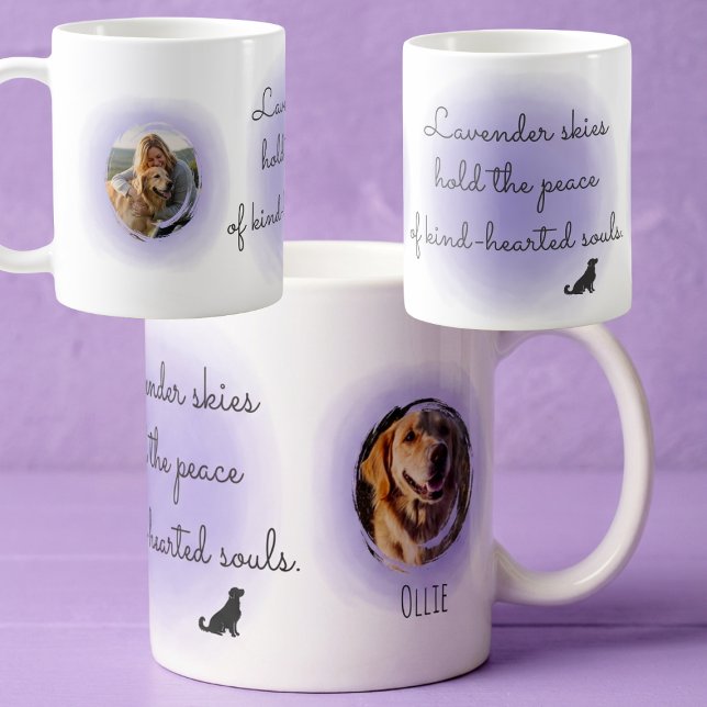 Lavender Golden Retriever Custom Mug with Name Kaffemugg (Skapare uppladdad)