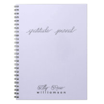 Lavender Gratitude Journal, Cute Script Typography