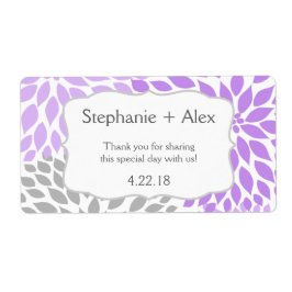 Lavender & Grått Morsa Vattenflaska - anpassa den! Fraktsedel