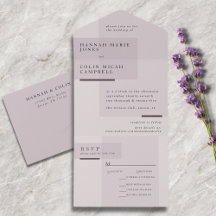 Lavender Grått Neutralt Minimalist Bröllop