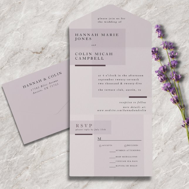 Lavender Grått Neutralt Minimalist Bröllop (Skapare uppladdad)