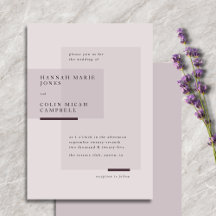 Lavender Grått Neutralt Minimalist Bröllop